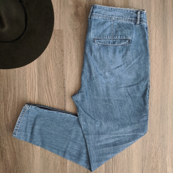 Free People Vintage Chambray Edie Trouser 27 - Picture 3 of 10